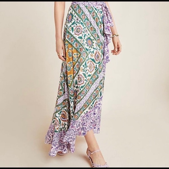 ANTHROPOLOGIE MAEVE hi low mixed print dress - Picture 4 of 11